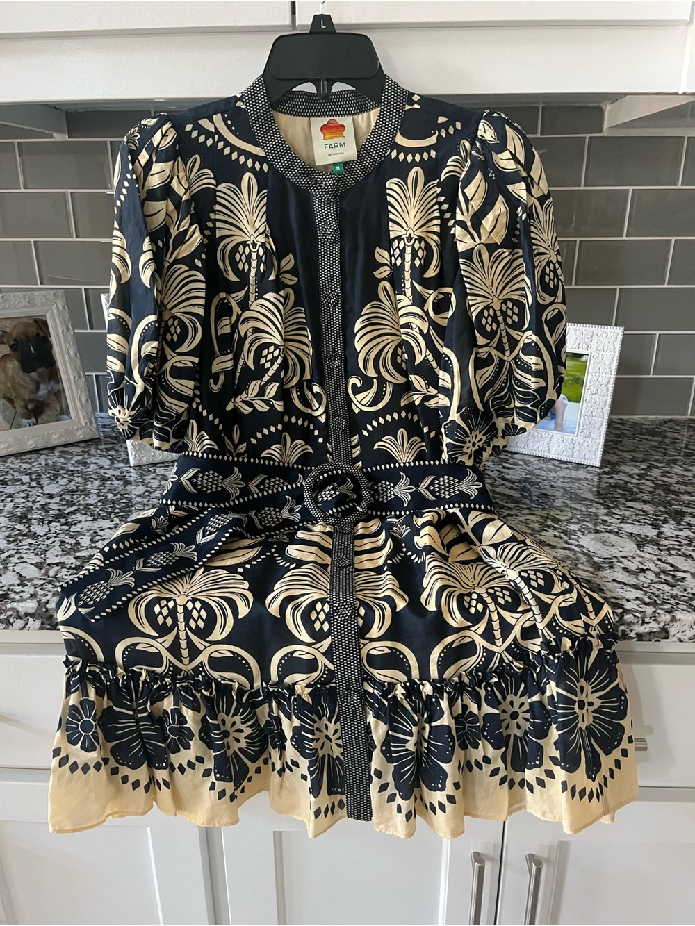 Farm Rio Navy Ainika Tropical Splendor Mini Dress - Picture 7 of 11